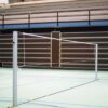 Badminton palen uitneembaar 14 Badmintonpalen voor binnen en buiten. Compleet met grondkoker. Badminton-set van top kwaliteit. Aluminium badmintonpalen 80x80mm.